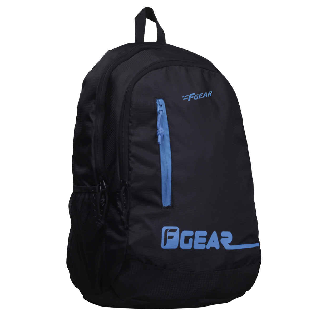 F Gear Unisex Solid Polyester 26 L Backpack | Black and Blue - 18 Inches