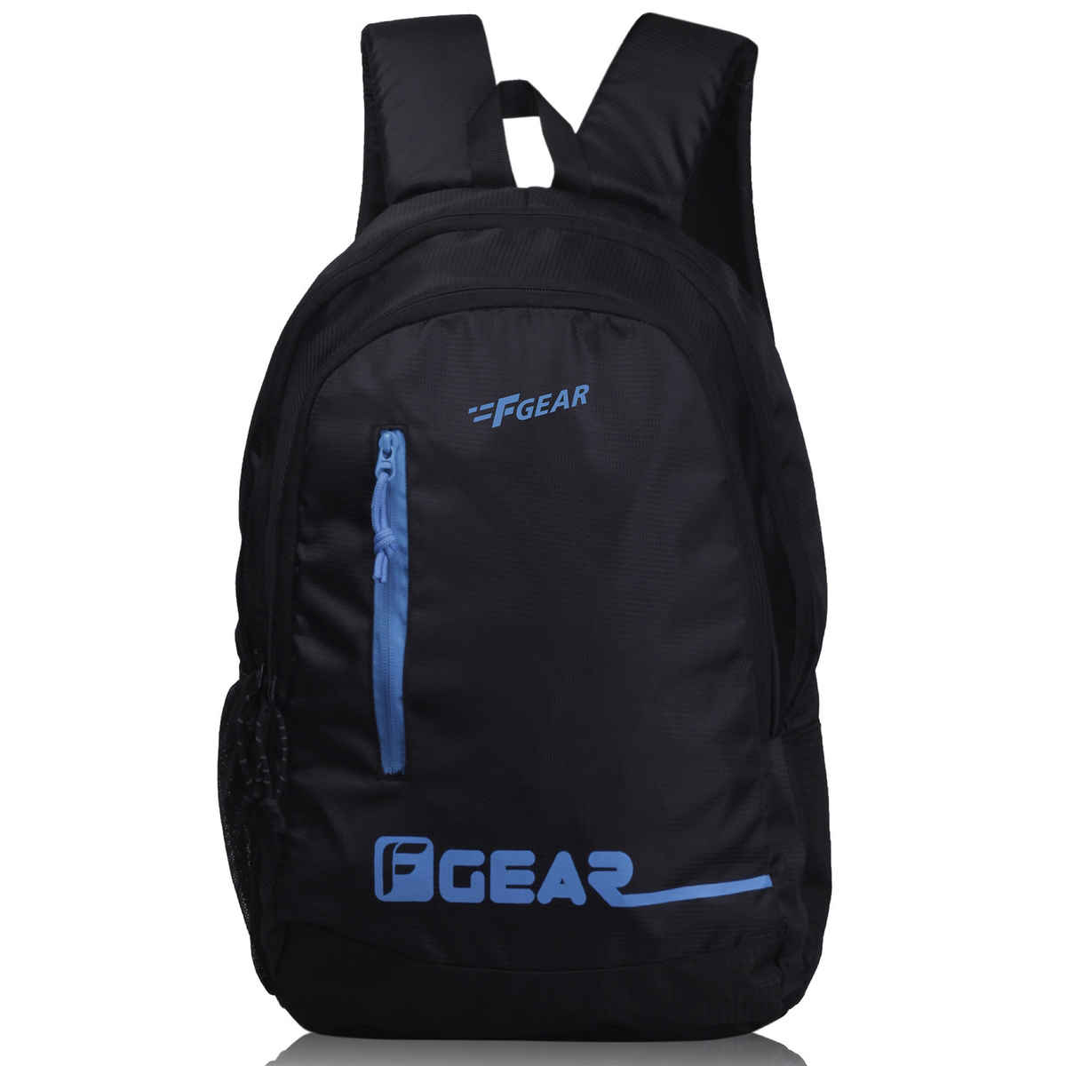 F Gear Unisex Solid Polyester 26 L Backpack | Black and Blue - 18 Inches