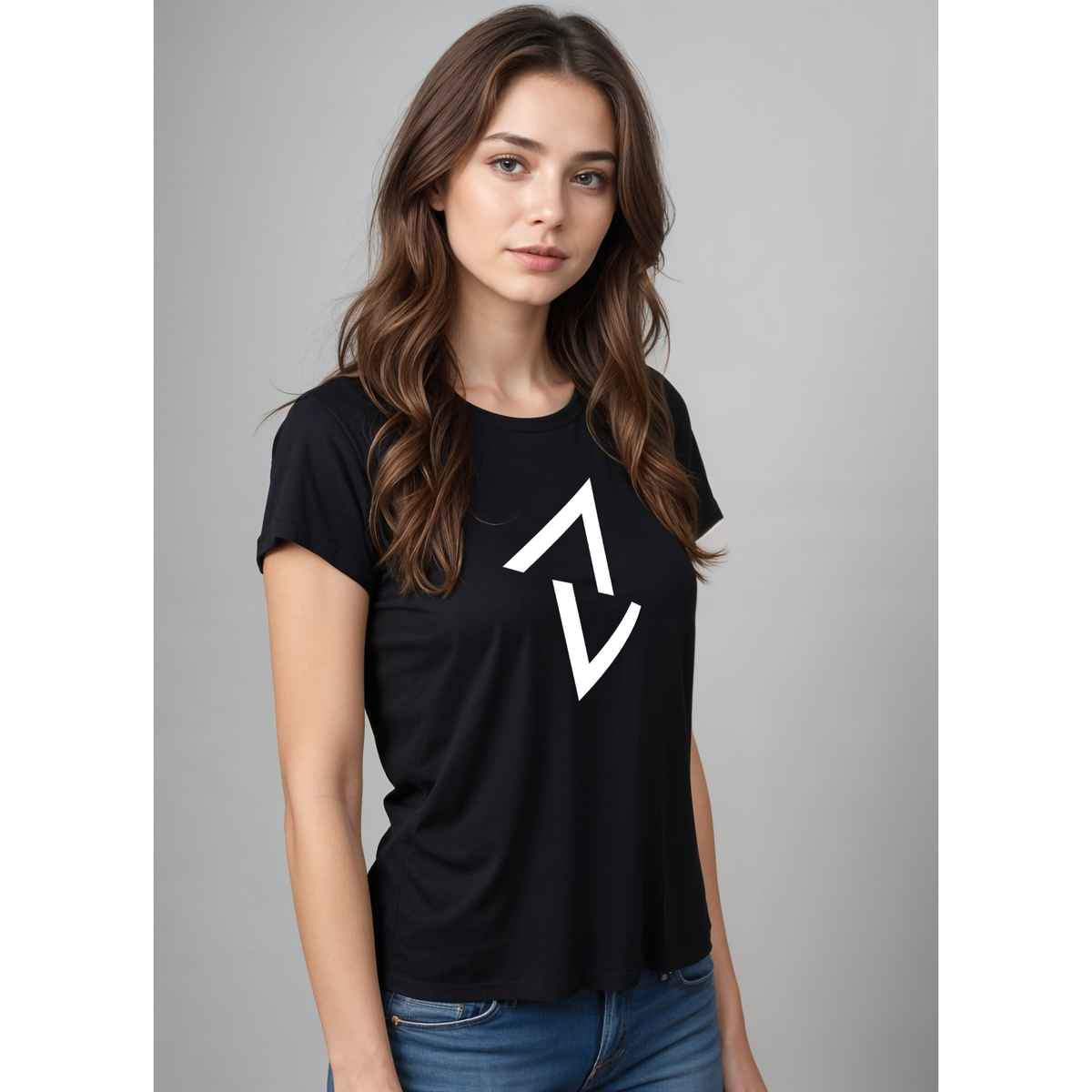 Smartees Women's Printed T-shirt | Black - M
