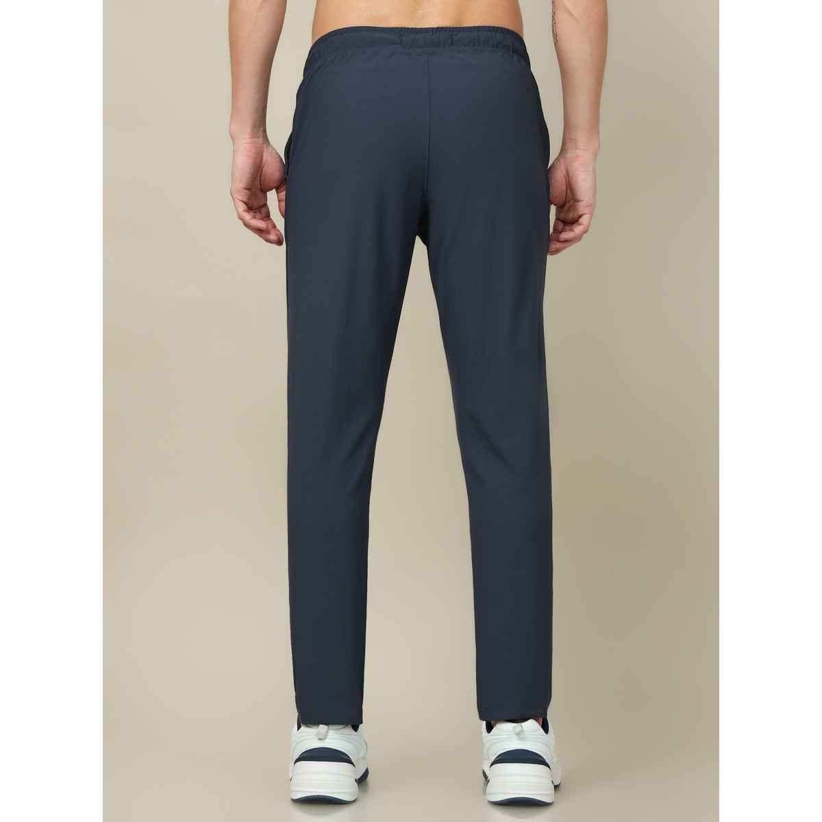 Technosport Men Poly Solid Relax Fit Sports Trackpants with DURACOOL+ | Carbon Grey | M