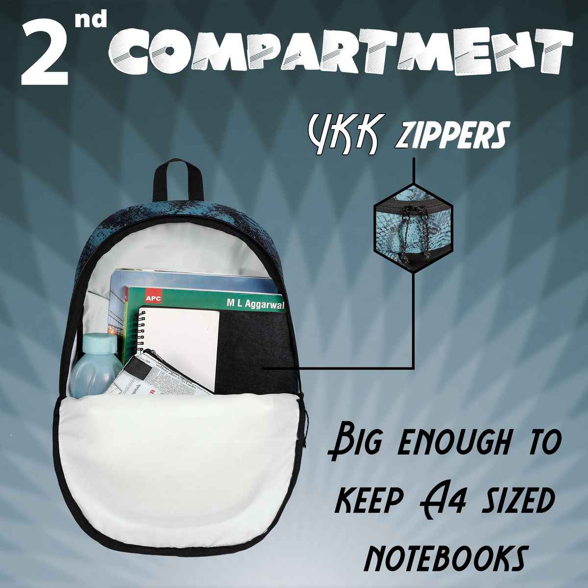 F Gear Unisex Polyester 12 L Backpack | Black and Blue