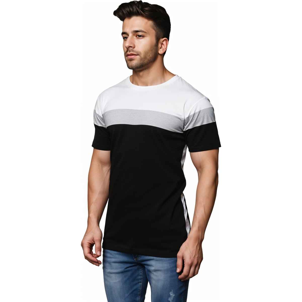 Smartees Men's Printed T-shirt | Style No 32 | White - L