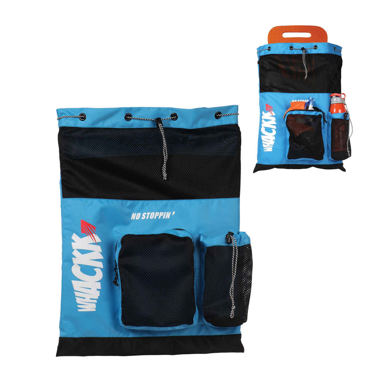 Whackk Unisex Sporty Polyester 21 L Shoulder Handle Backpack | Aqua Blue - L