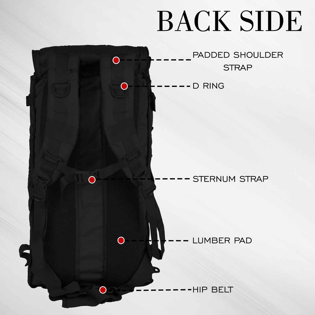 F Gear Unisex Nylon 36 L Shoulder Handle Rucksack | Black - L