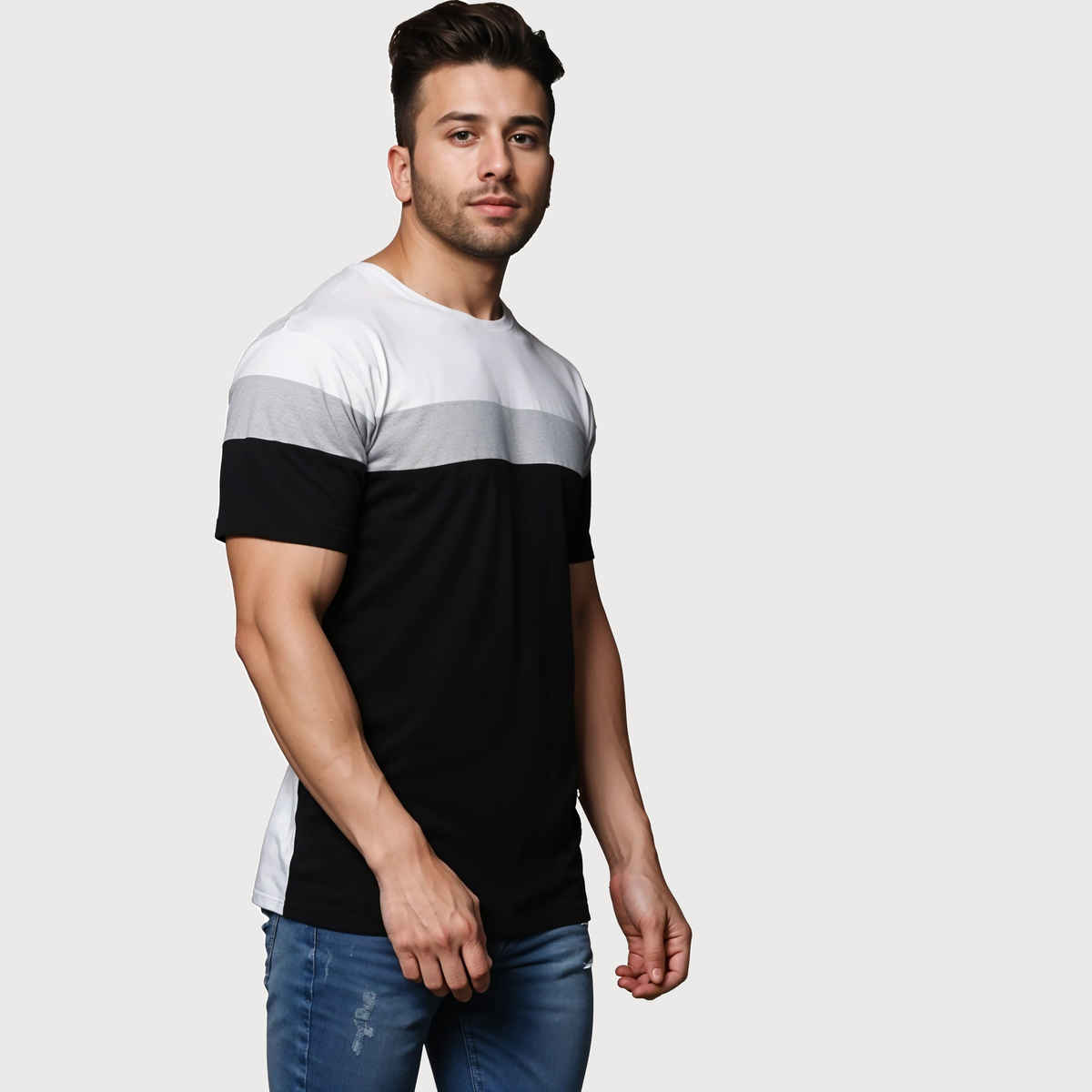 Smartees Men's Printed T-shirt | Style No 32 | White - M