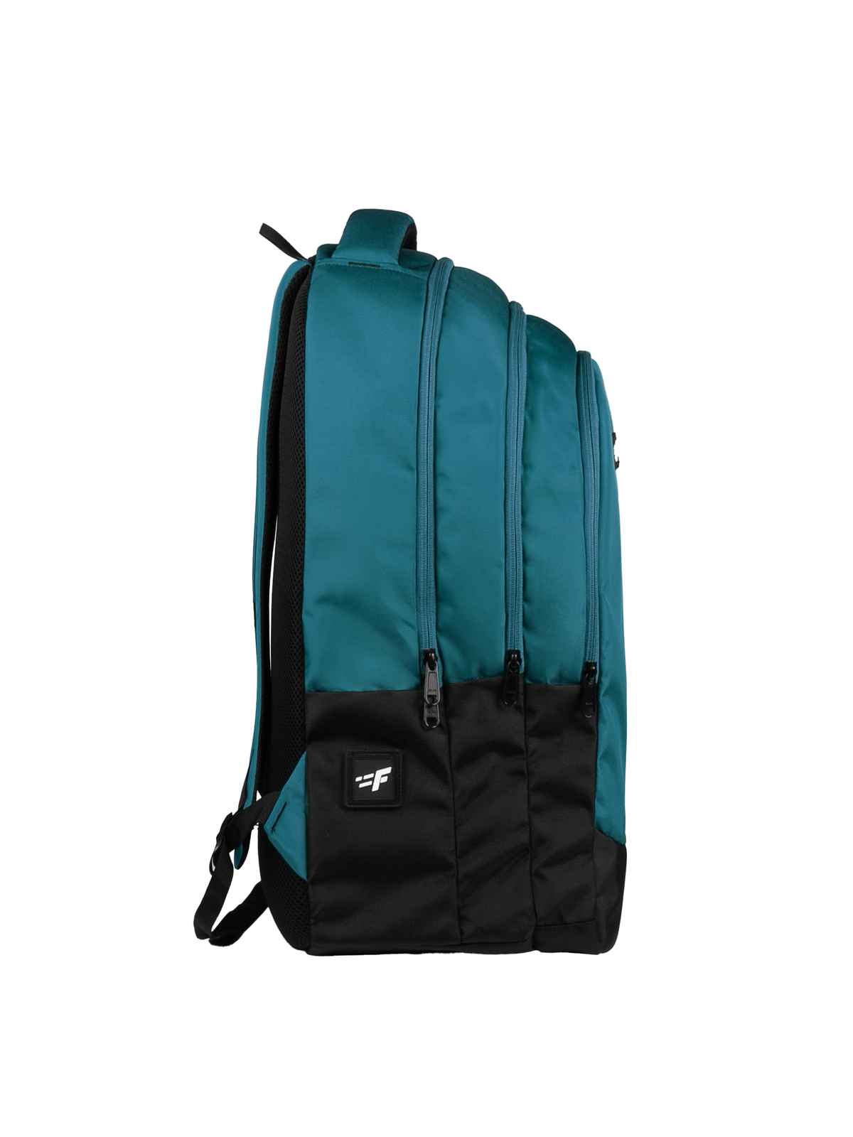 F Gear Unisex Modern Polyester 29 L Padded Grab Handle Laptop Backpack | Black and Aqua - 17 Inches
