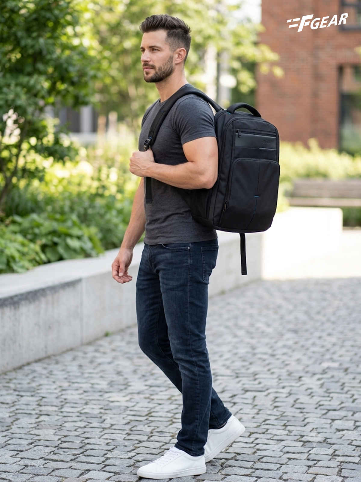 F Gear Unisex Solid Polyester 30 L Laptop Backpack | Black - One Size