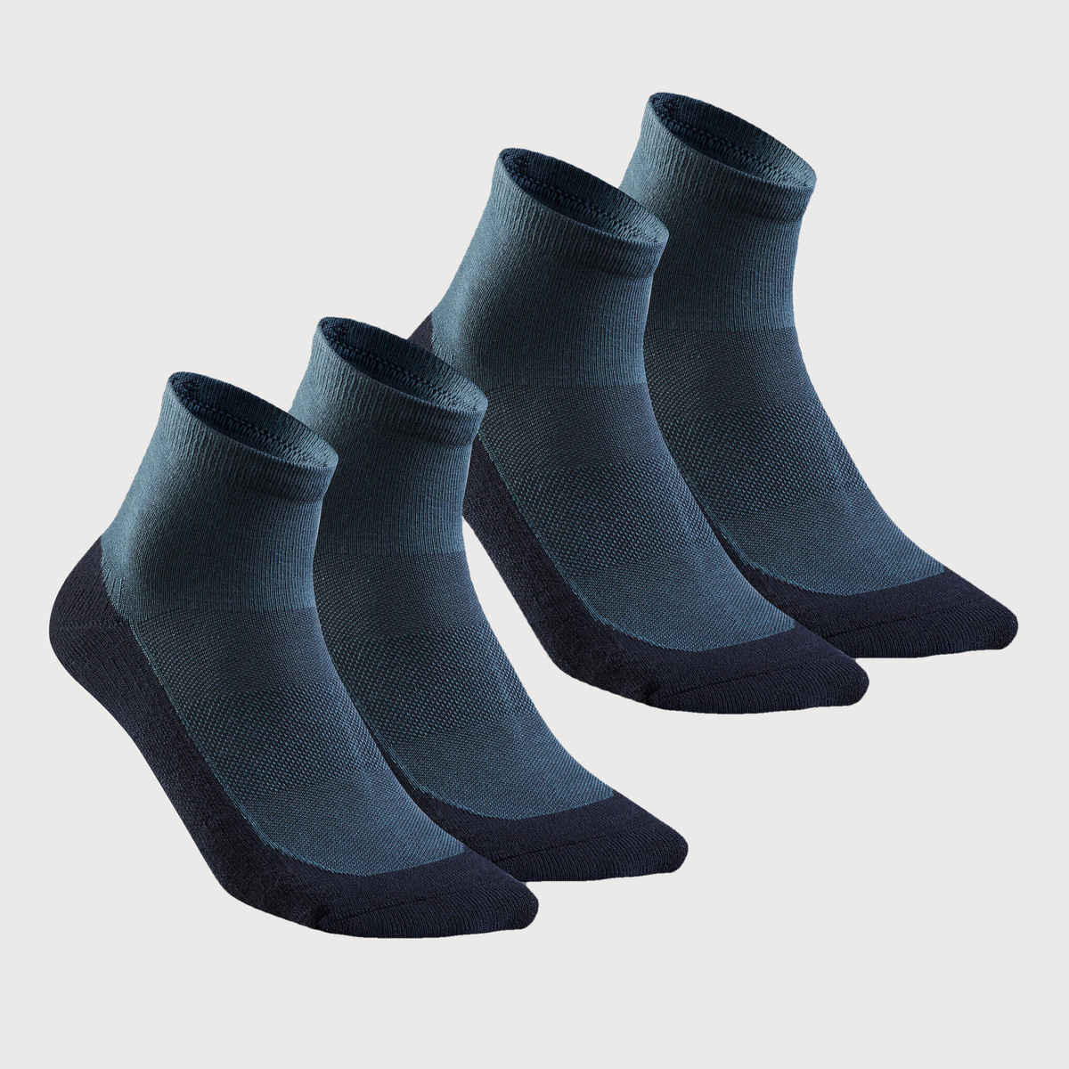 Decathlon | Quechua Unisex Nylon Mid Ankle Socks - Navy Blue - UK 8.5 - 11