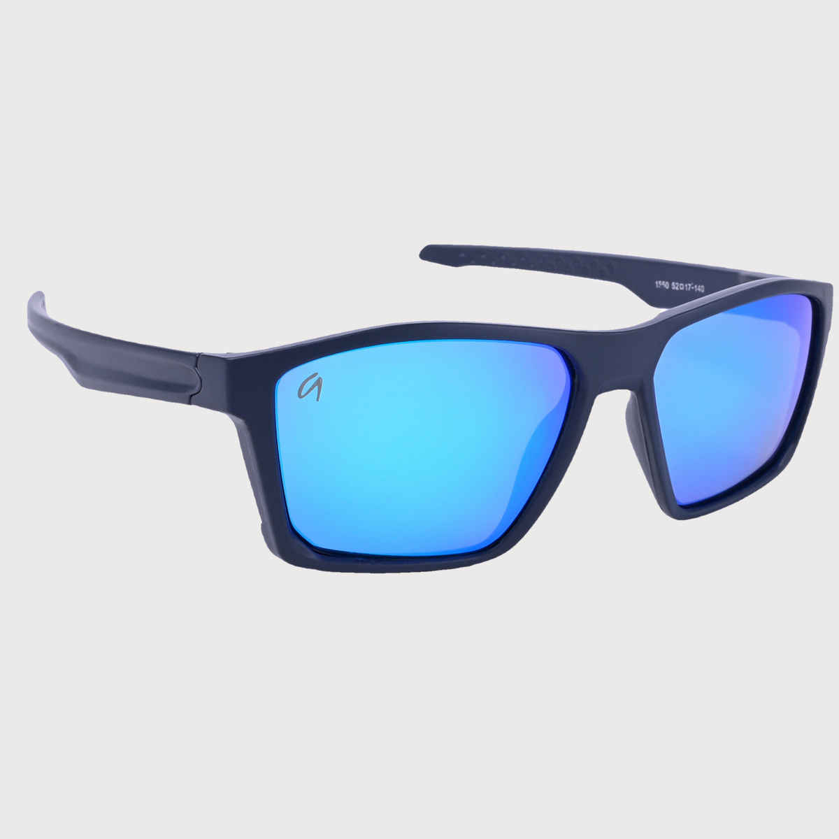 AISLIN Unisex Wrap-around Mirrored Sunglasses | Blue - Large