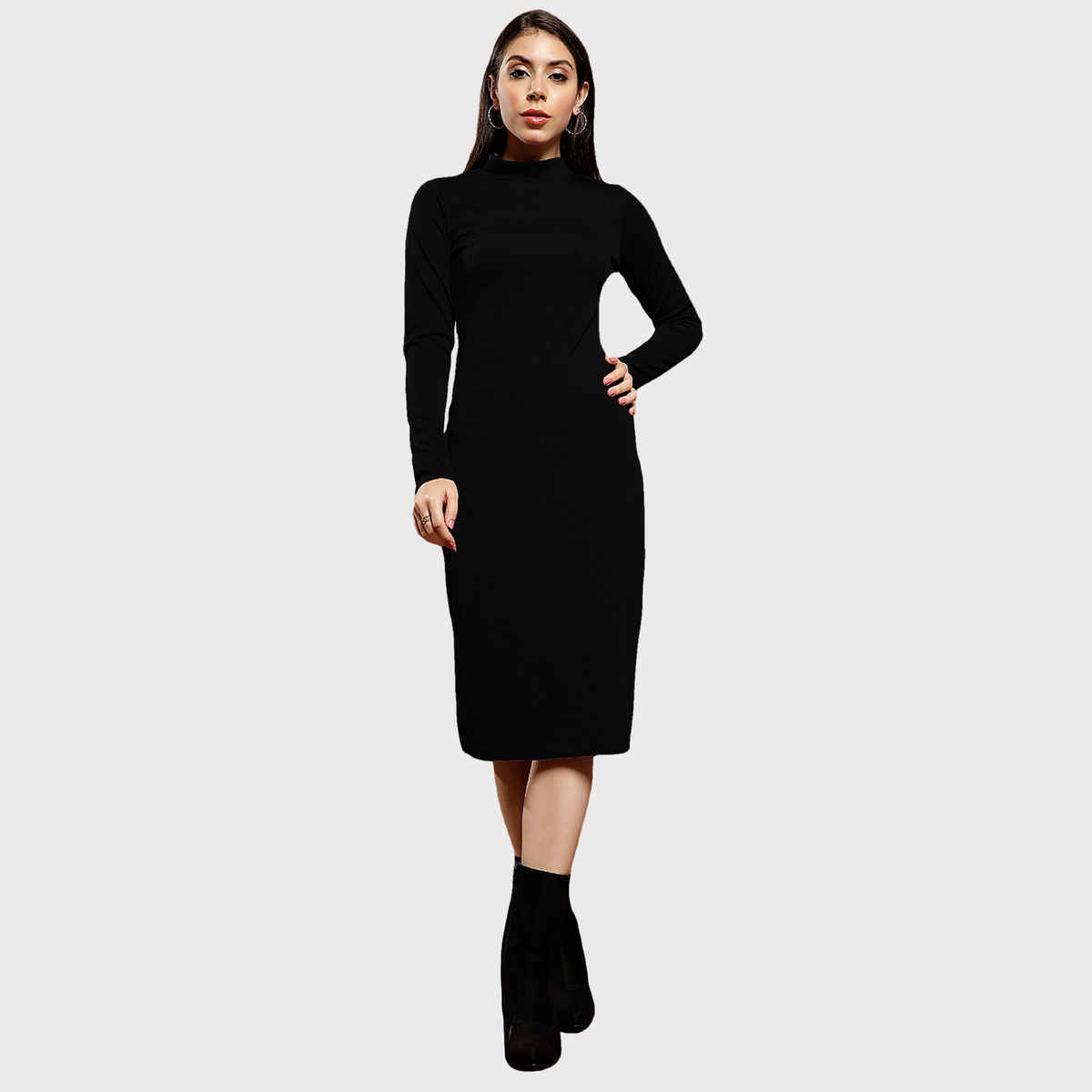 Athena Immutable Bodycon Midi Dress Black L