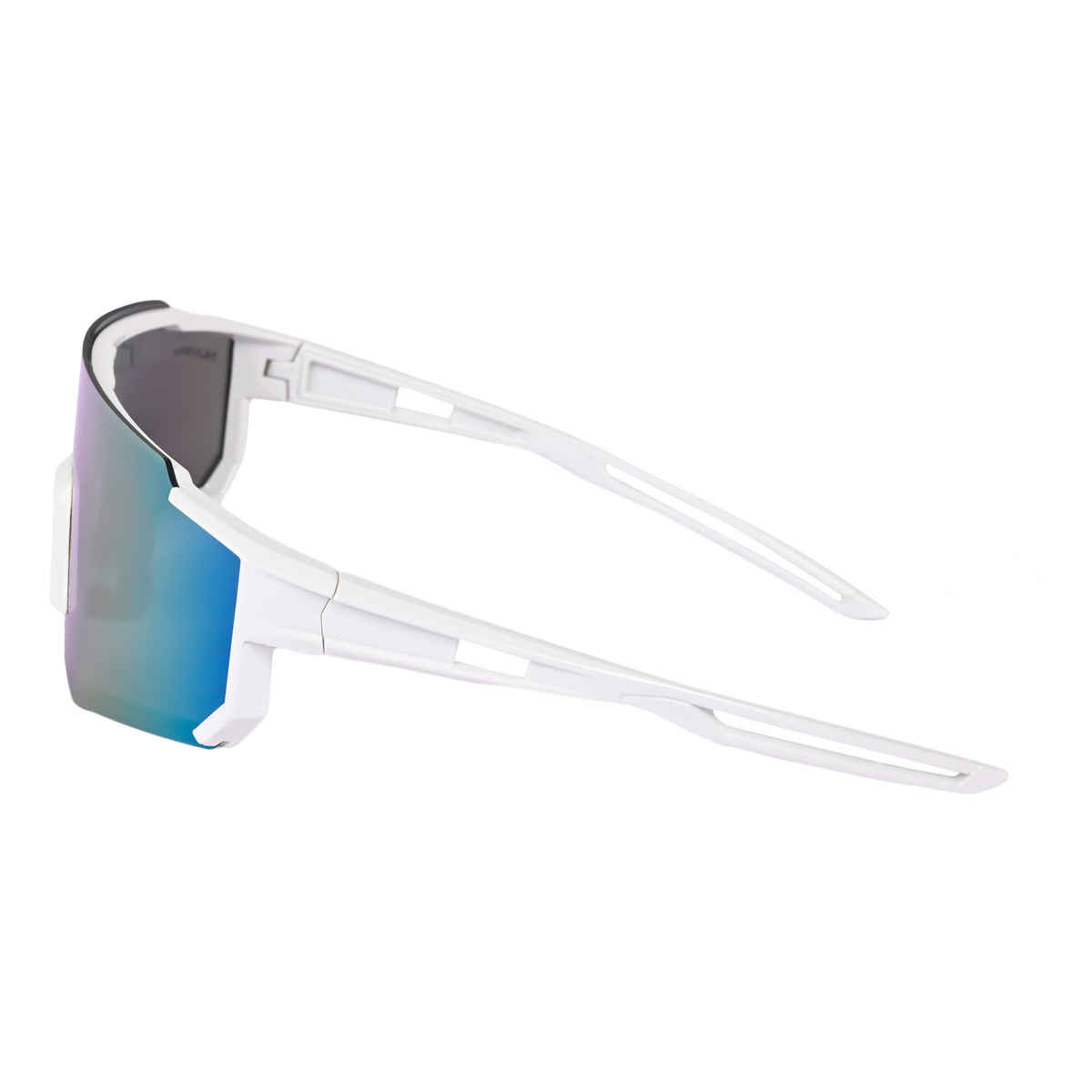 NuVew Unisex Sports Mirrored Sunglasses | White and Golden - Large