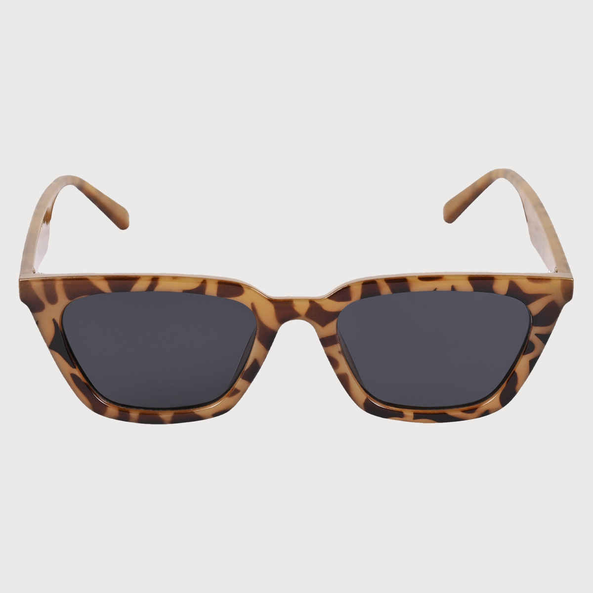 NuVew Unisex Wayfarer Sunglasses | Leopard Brown and Black - Medium