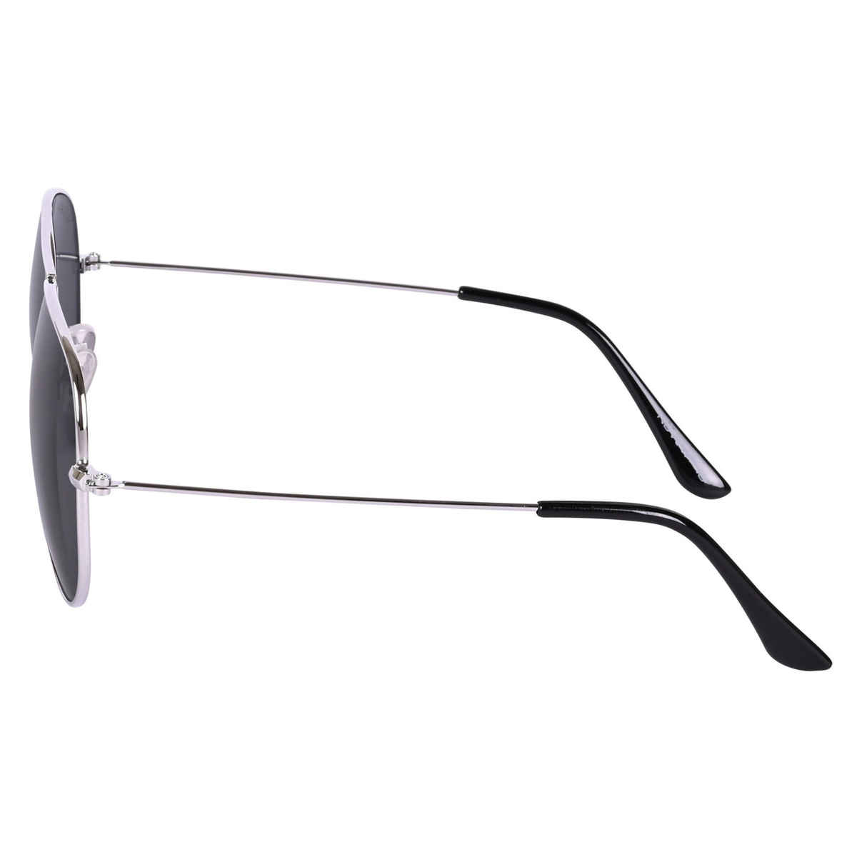 NuVew Unisex Aviator Sunglasses | Silver and Black - Medium