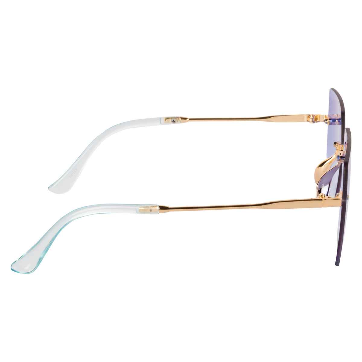 AISLIN Unisex Butterfly Gradient Sunglasses | Gold and Blue - Large
