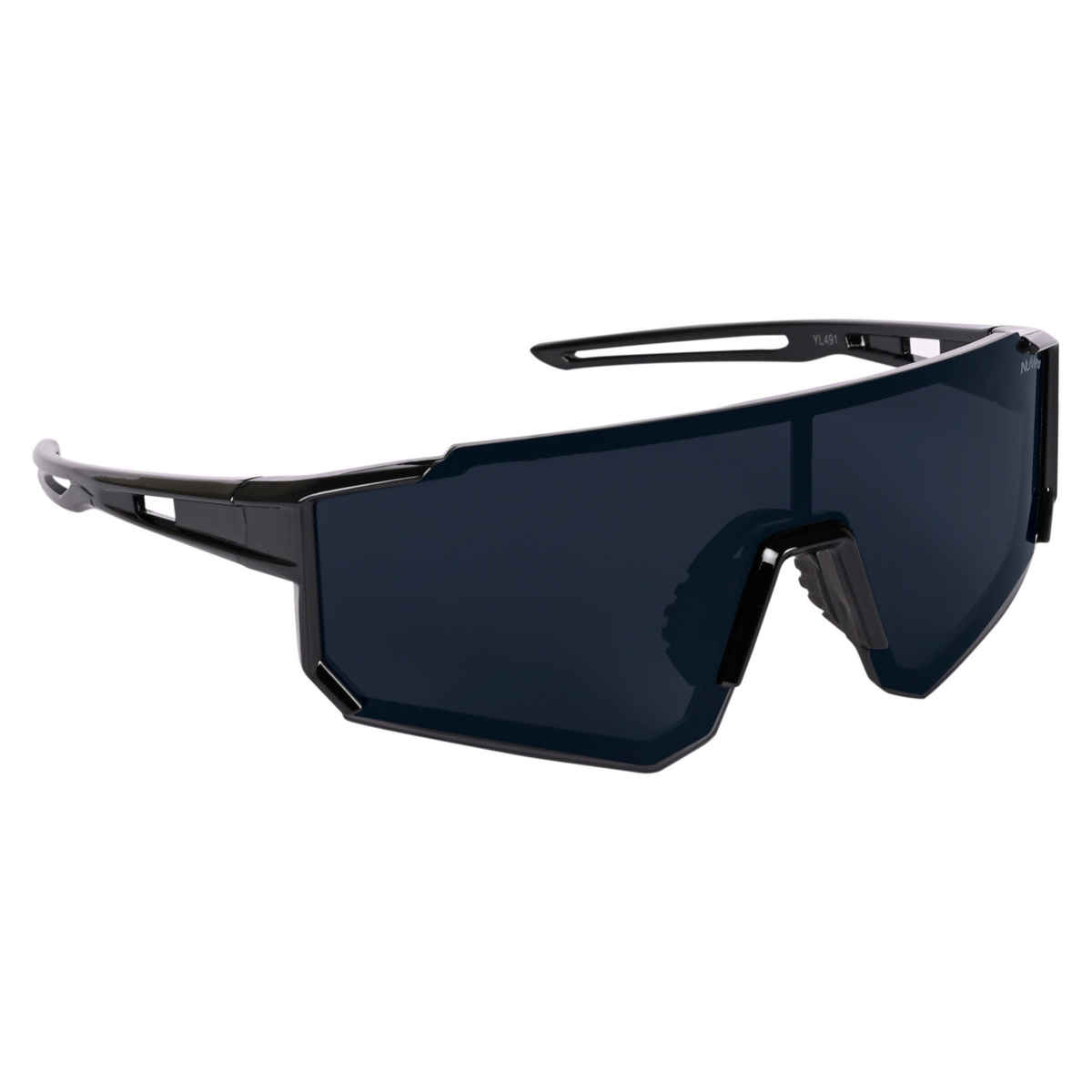 NuVew Unisex Sports Riding Sunglasses | Black - Large