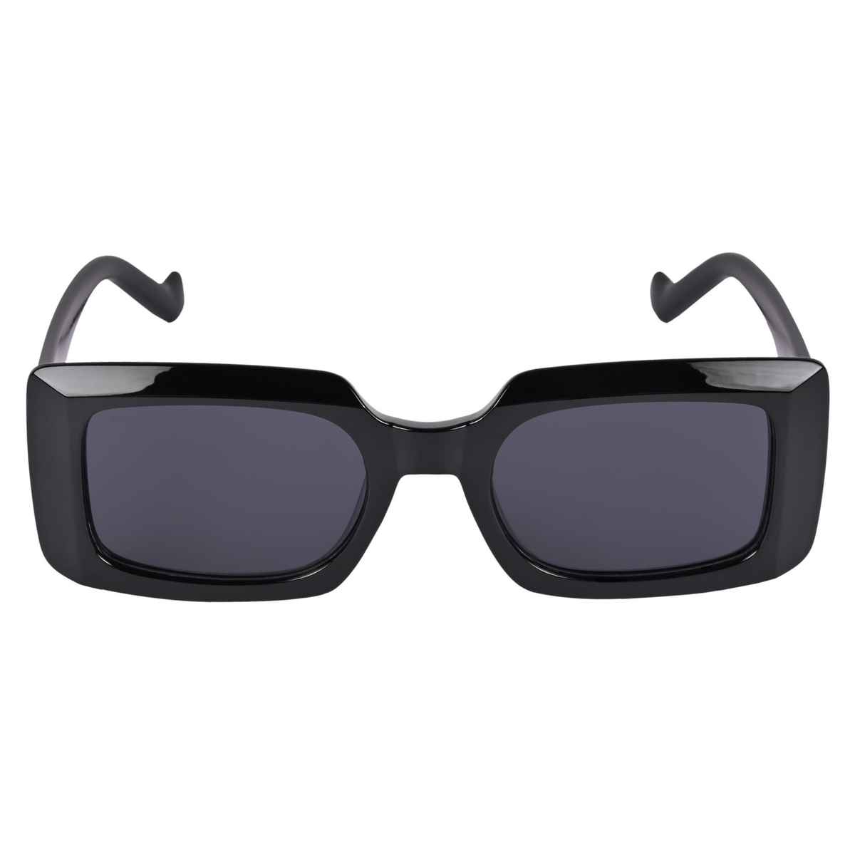 NuVew Unisex Rectangular Sunglasses | Black - Large