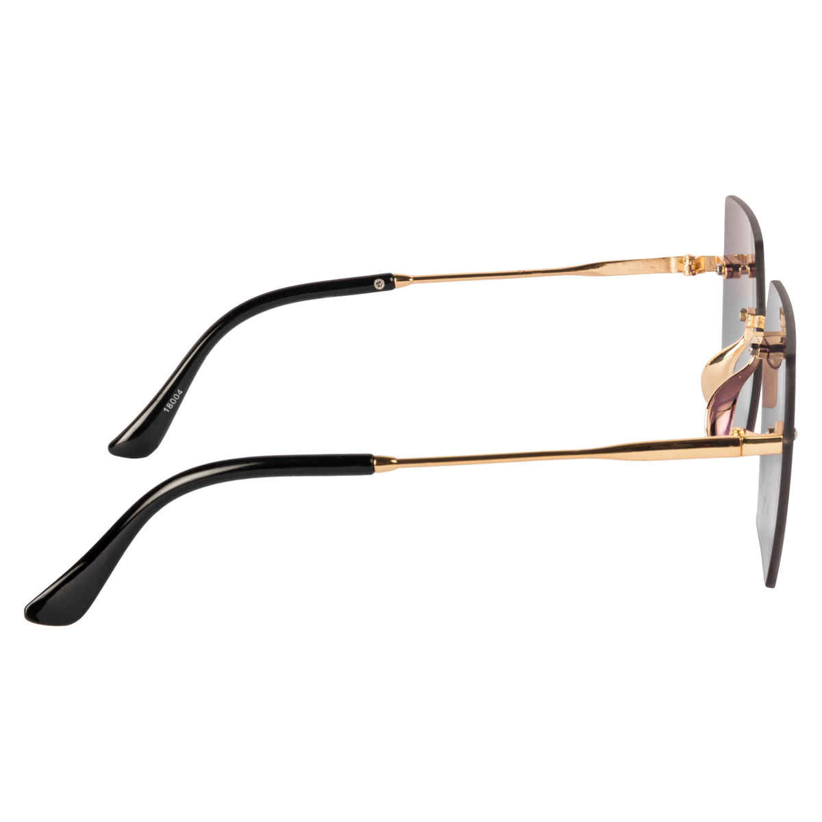 AISLIN Unisex Butterfly Gradient Sunglasses | Gold and Black - Large