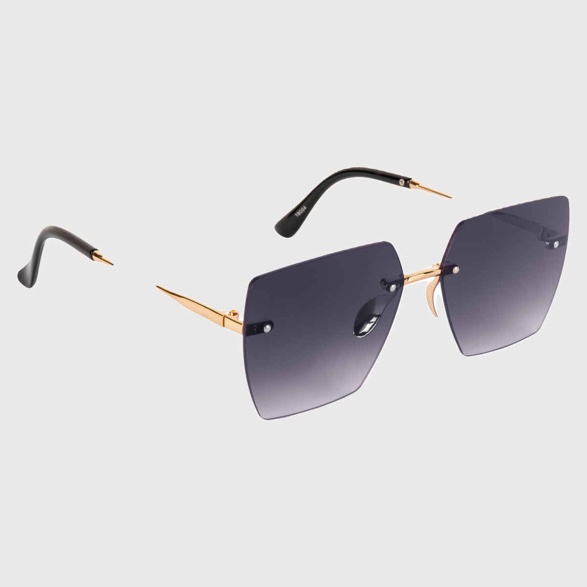 AISLIN Unisex Butterfly Gradient Sunglasses | Gold and Black - Large