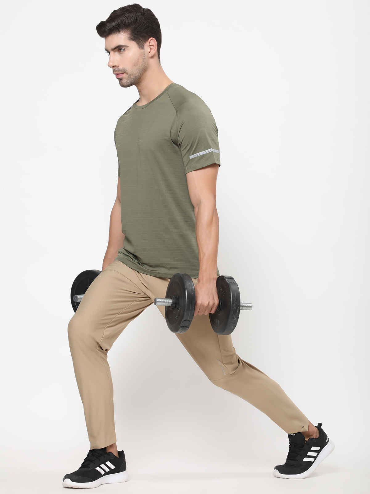 Dida Men's Track Pant Regular Comfortable Stretchable Dry-Fit | Beige - M