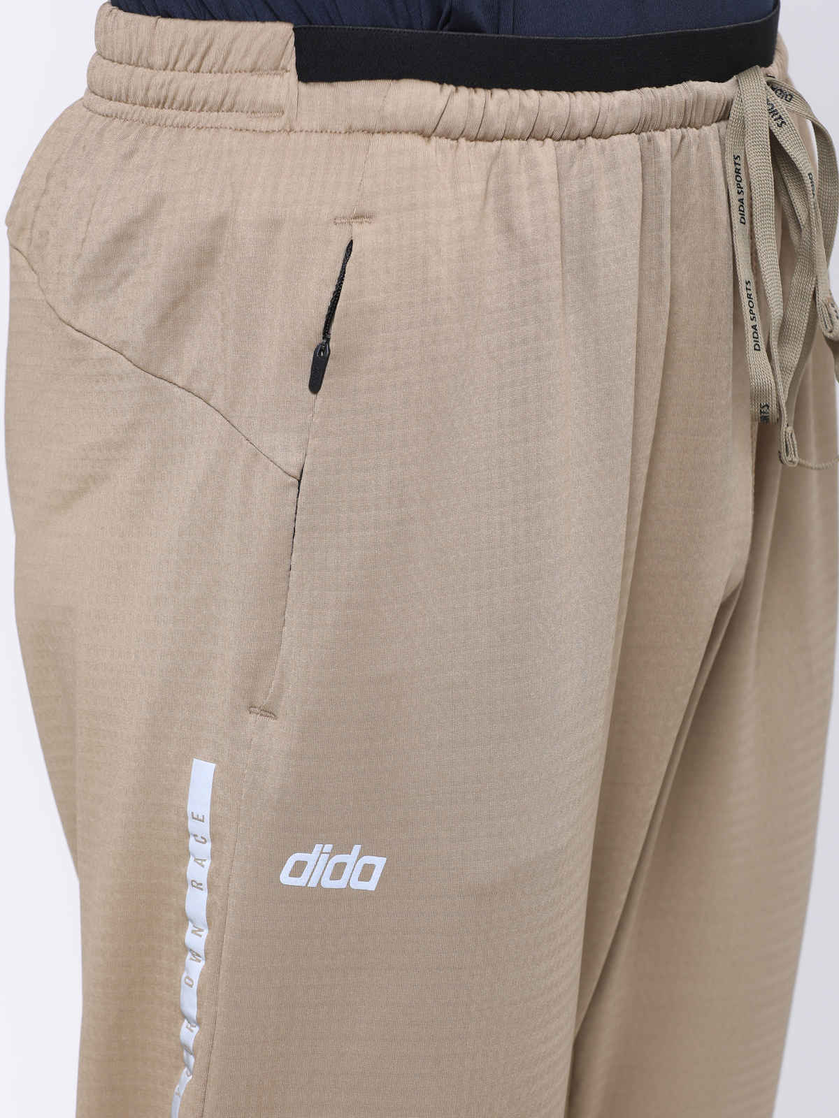 Dida Men's Track Pant Regular Comfortable Stretchable Dry-Fit | Beige - XL