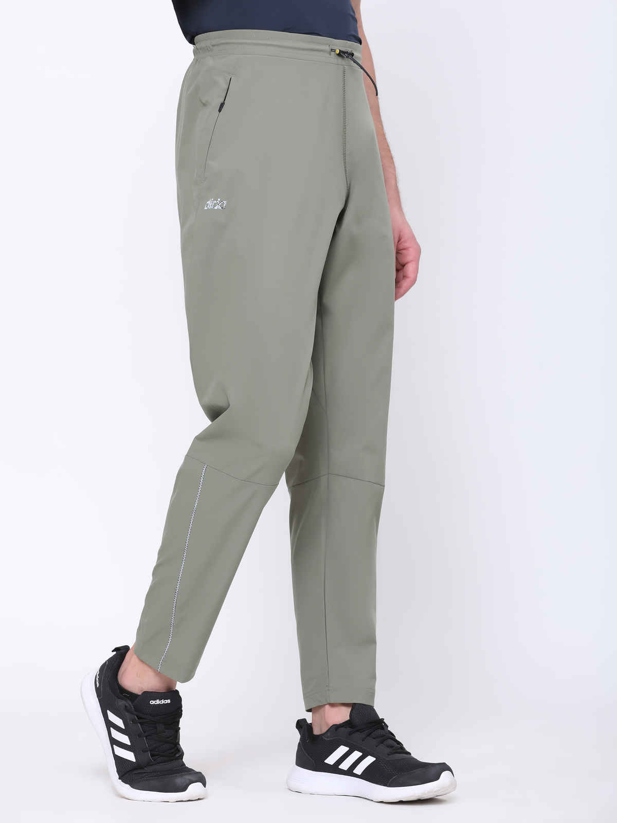 Dida Men's Track Pant Regular Comfortable Stretchable Dry-Fit | Olive - M