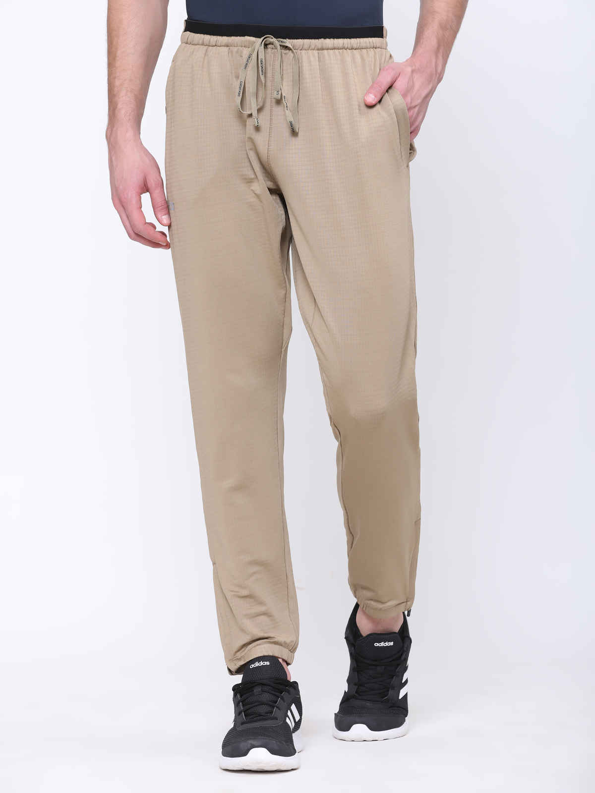 Dida Men's Track Pant Regular Comfortable Stretchable Dry-Fit | Beige - XL