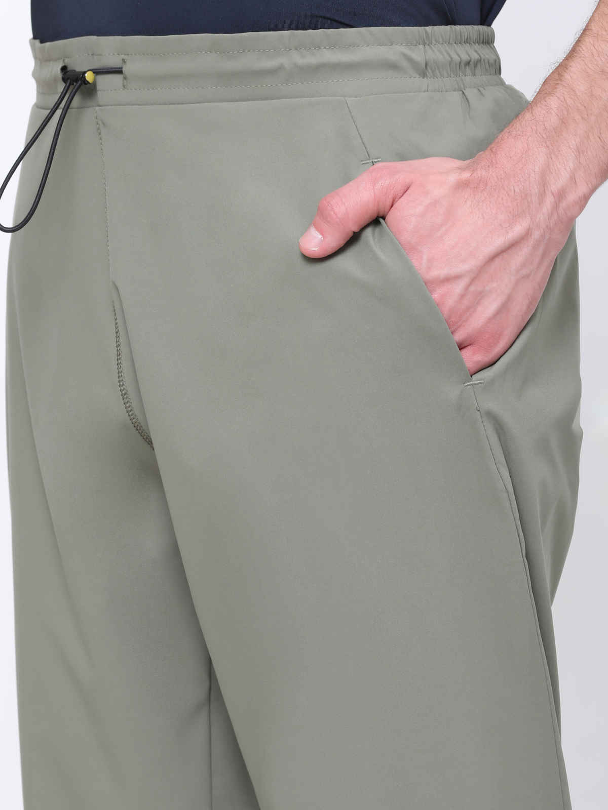 Dida Men's Track Pant Regular Comfortable Stretchable Dry-Fit | Olive - M