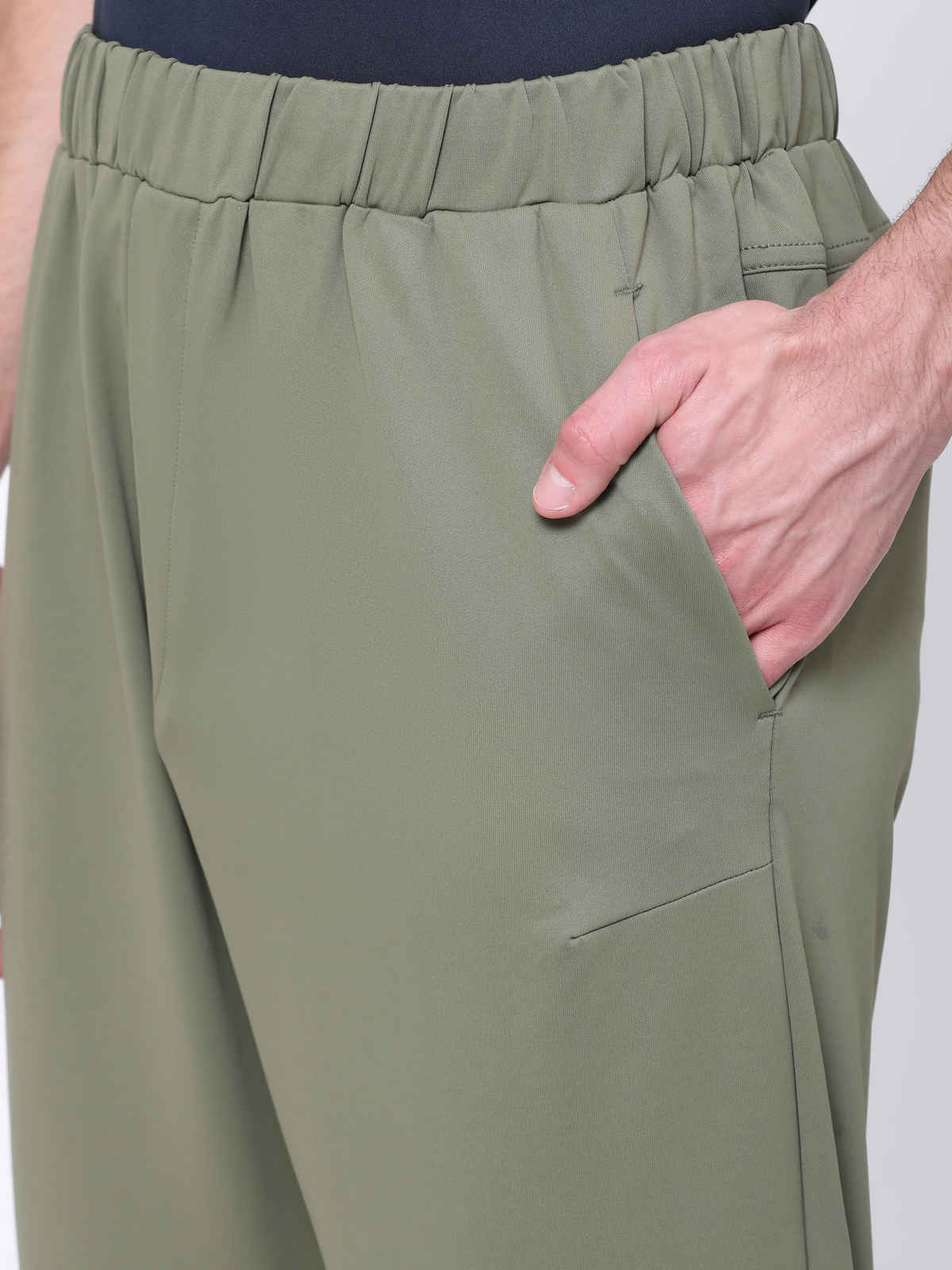 Dida Men's Track Pant Regular Comfortable Stretchable Dry-Fit | Olive - L