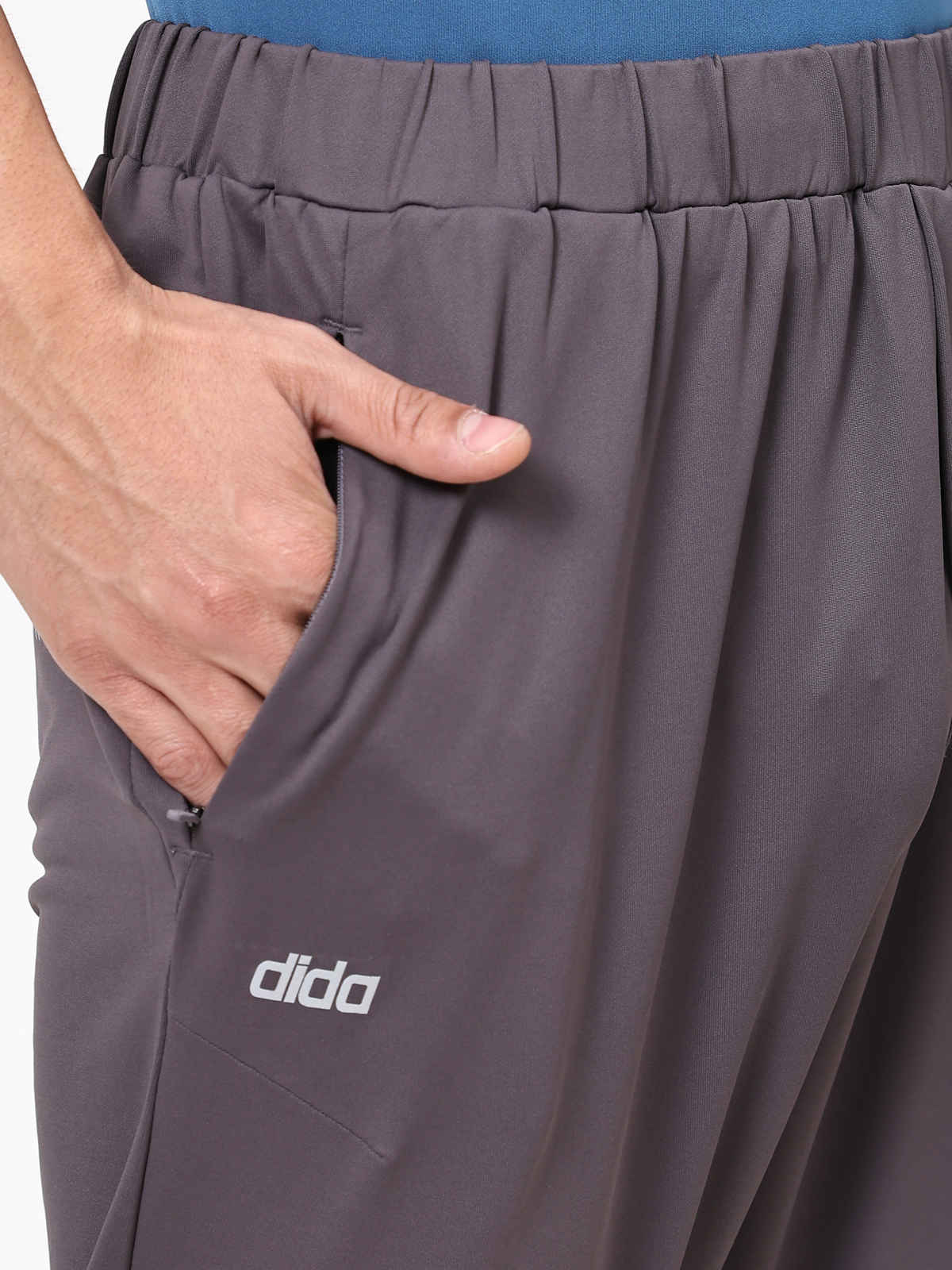 Dida Men's Track Pant Regular Comfortable Stretchable Dry-Fit | Grey - M