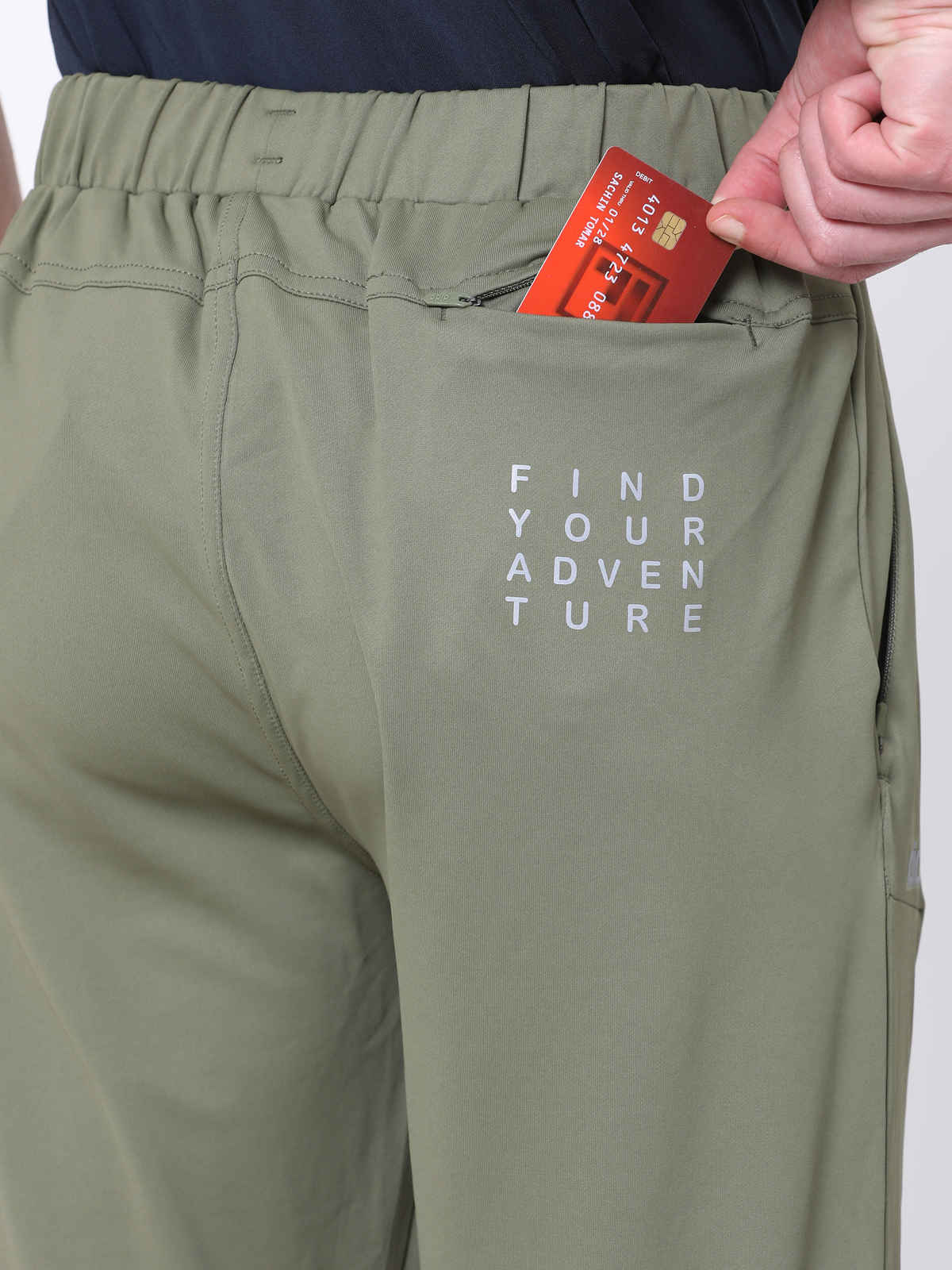 Dida Men's Track Pant Regular Comfortable Stretchable Dry-Fit | Olive - L