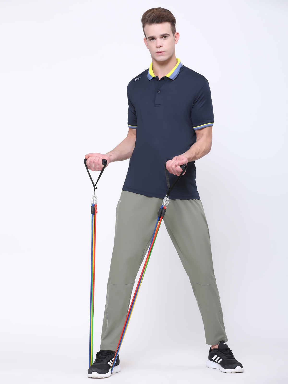 Dida Men's Track Pant Regular Comfortable Stretchable Dry-Fit | Olive - M