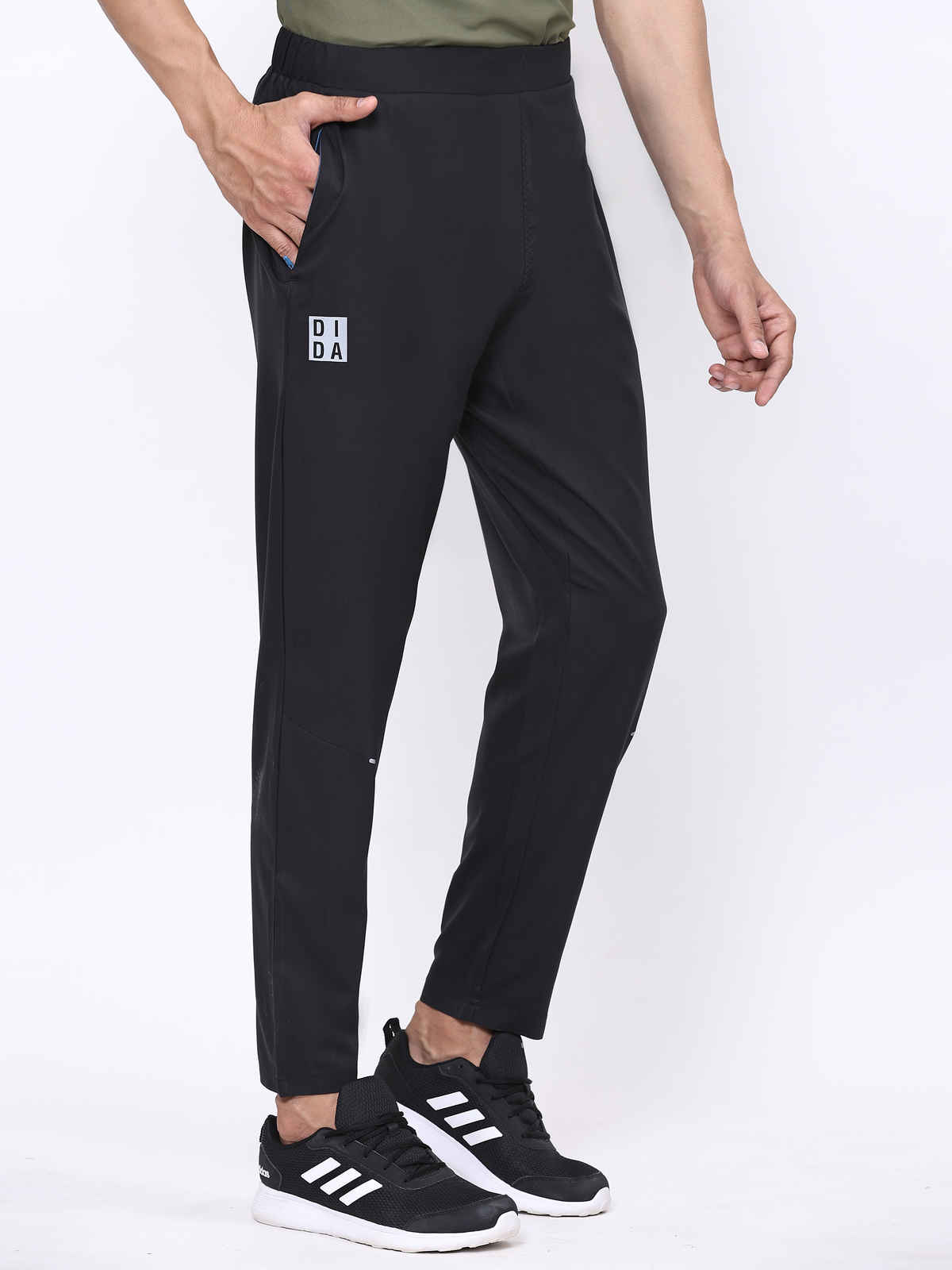Dida Men's Track Pant Regular Comfortable Stretchable Dry-Fit | Black - XL