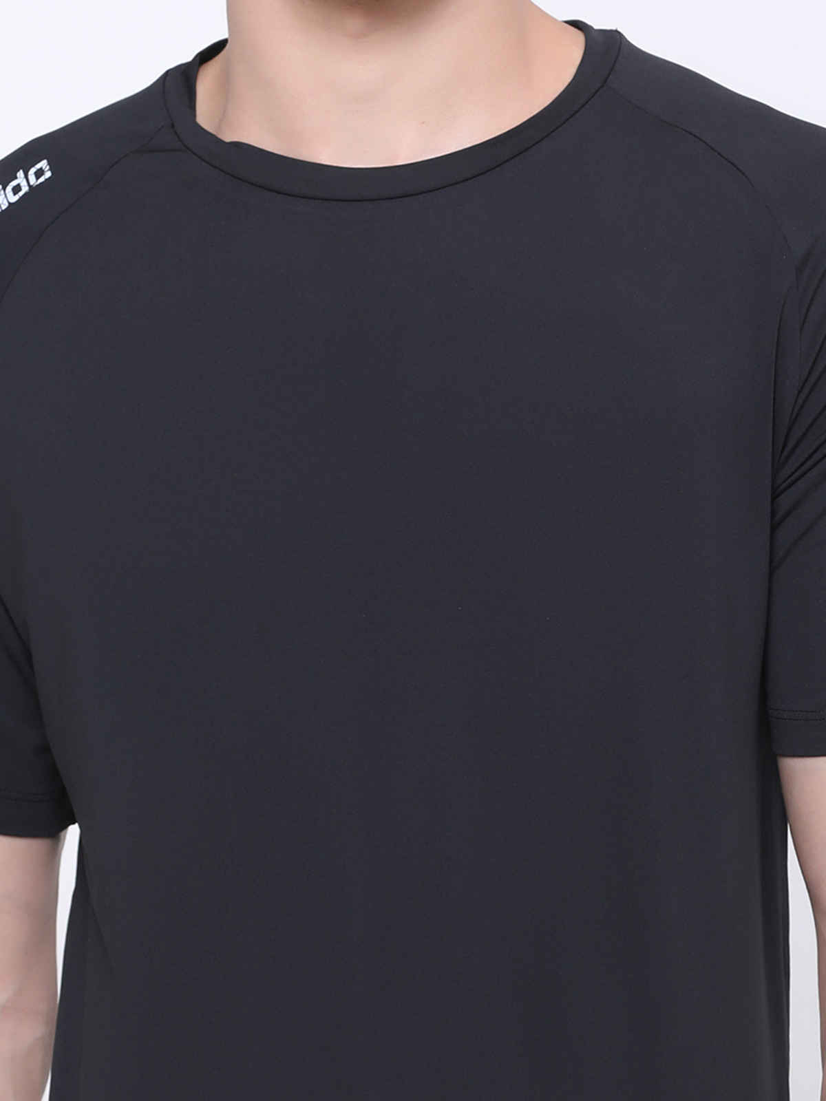 Dida Men's Sports T-shirt | Regular Comfortable Stretchable Dry-Fit | Black - L