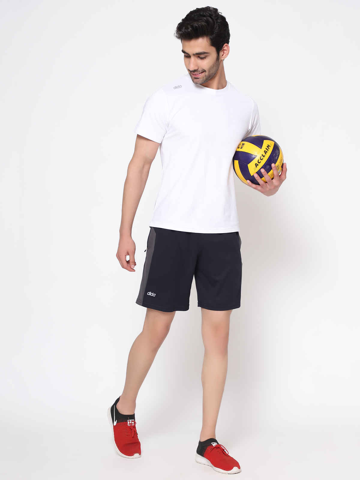 Dida Men's Sports Short | Regular Comfortable Stretchable Dry-Fit - XL - Navy