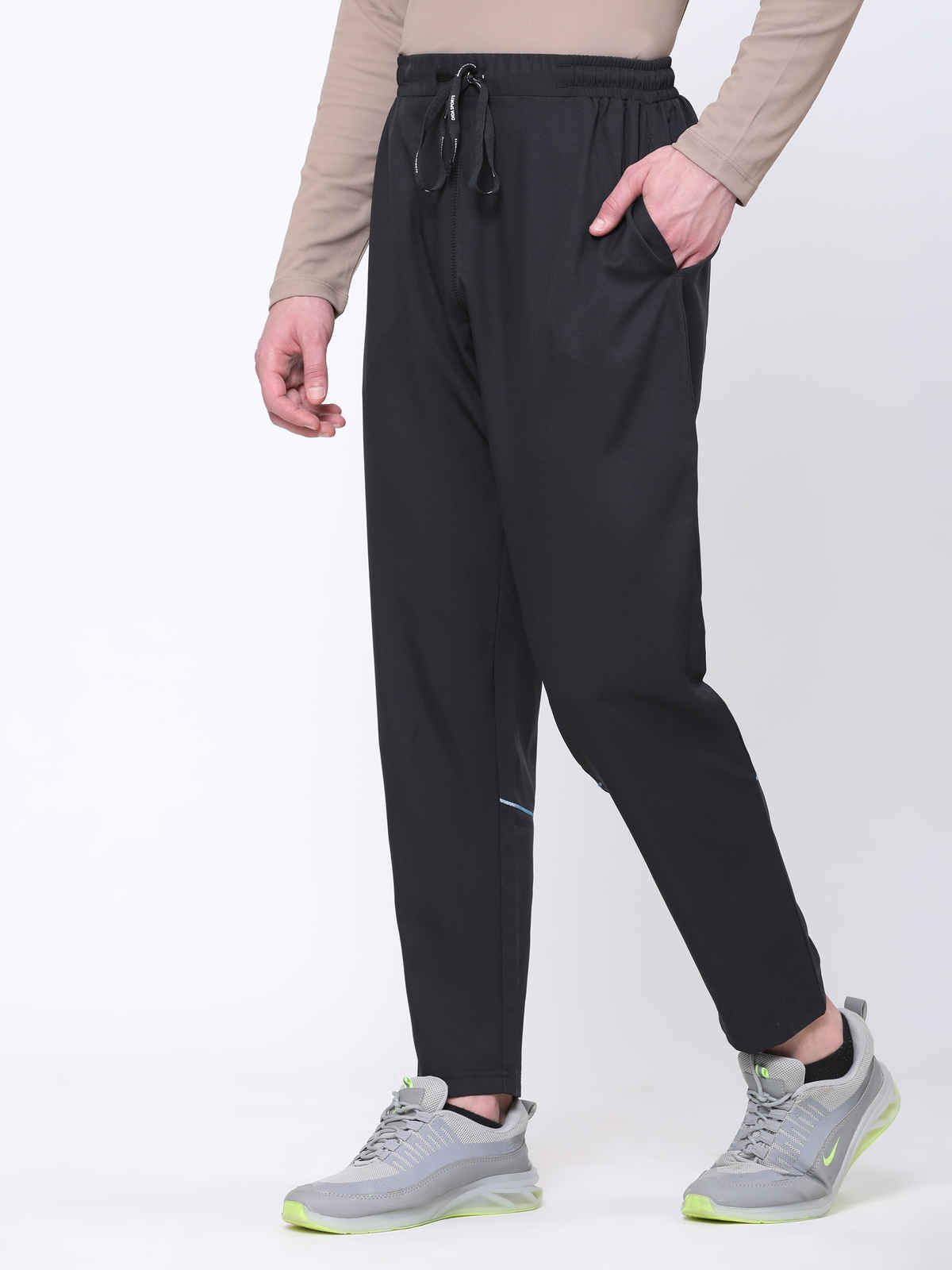 Dida Men's Track Pant Regular Comfortable Stretchable Dry-Fit | Black - M