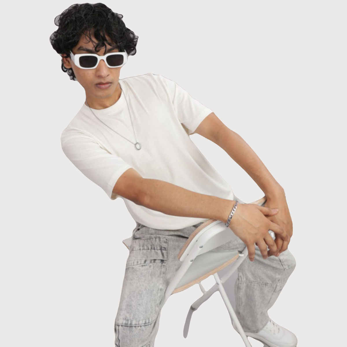 Springman Unisex Round Neck T-shirt | White - XXL