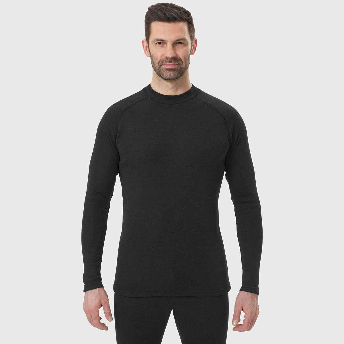 Decathlon Wedze Men's Thermal Top for Skiing | Black | L