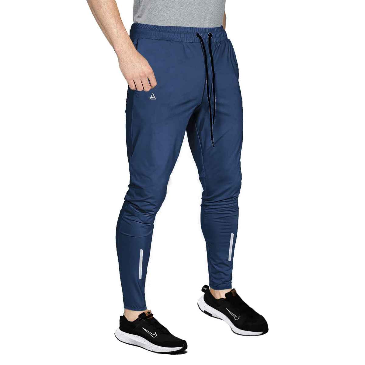 Avolt Men's Solid Regular Fit Track Pant | Airforce Blue - S