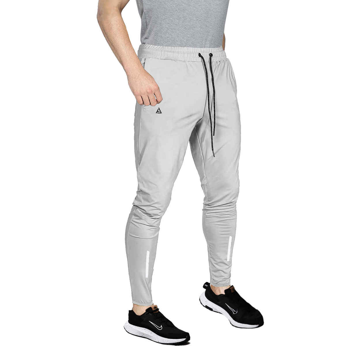 Avolt Men's Solid Regular Fit Track Pant | Light Grey - M