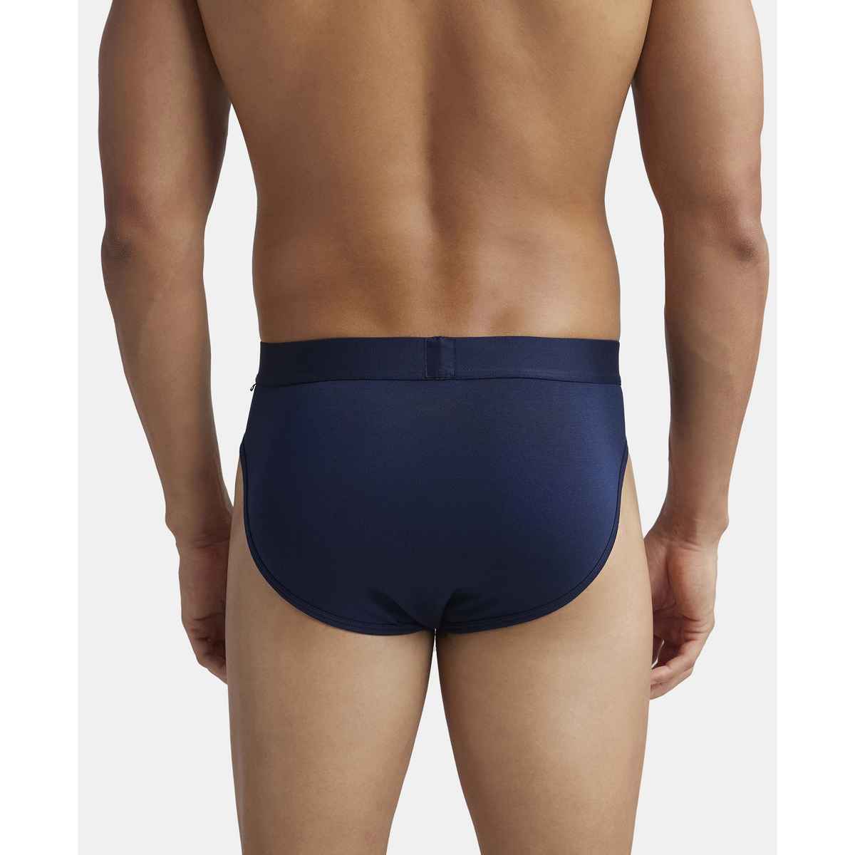 Jockey IC24 Men's Tencel Micro Modal Cotton Underwear Elastane Solid Brief | Stayfresh Properties | Navy - S
