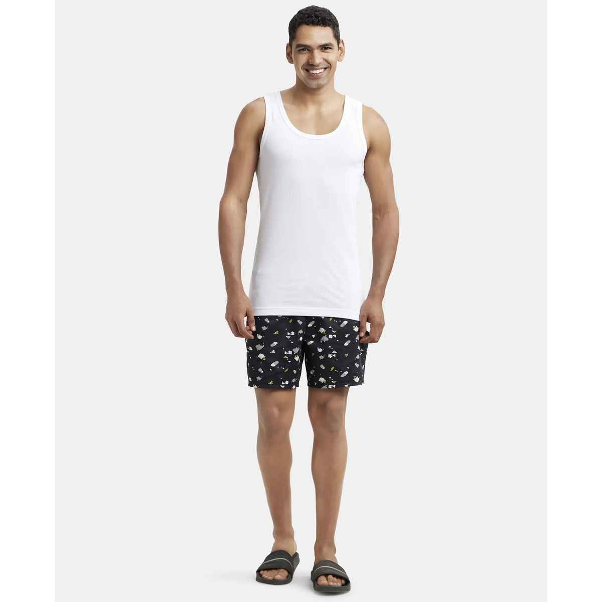 Jockey 8816 Men's Super Combed Cotton Sleeveless Vest|Extended Length|Easy Tuck | White-100