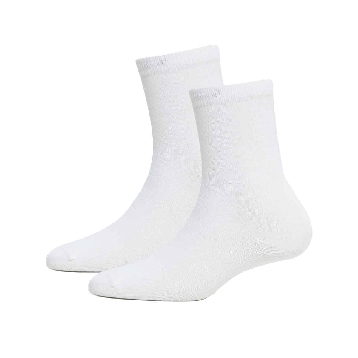 Jockey Unisex Solid Cotton, Nylon and Elastane Crew Length Socks | White | 11 - 12 years