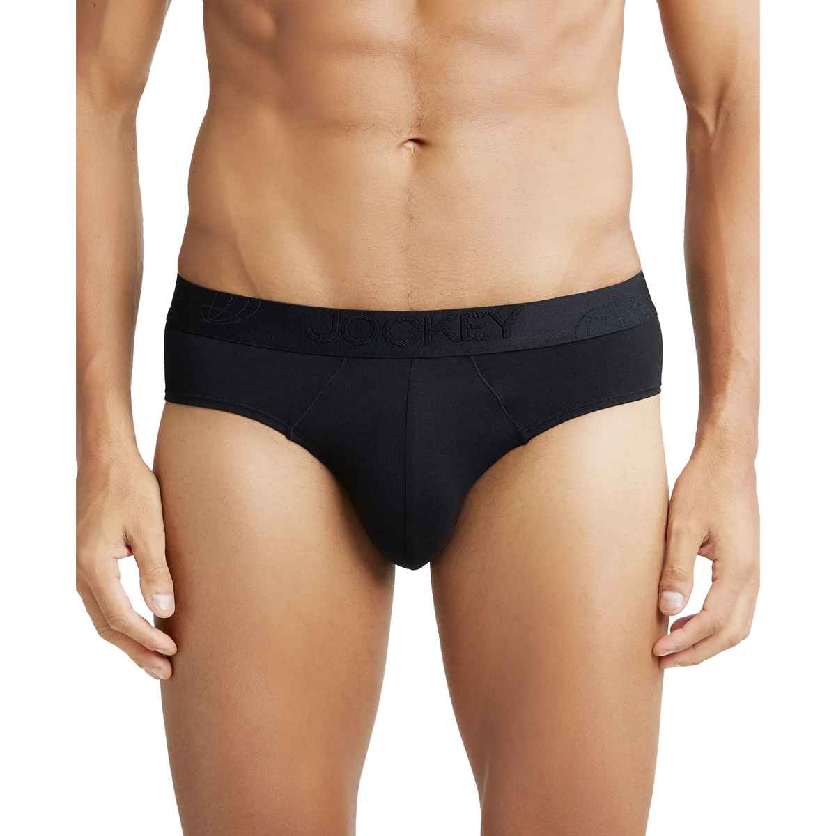 Jockey IC24 Men's Tencel Micro Modal Cotton Underwear Elastane Solid Brief | Stayfresh Properties | Black - M