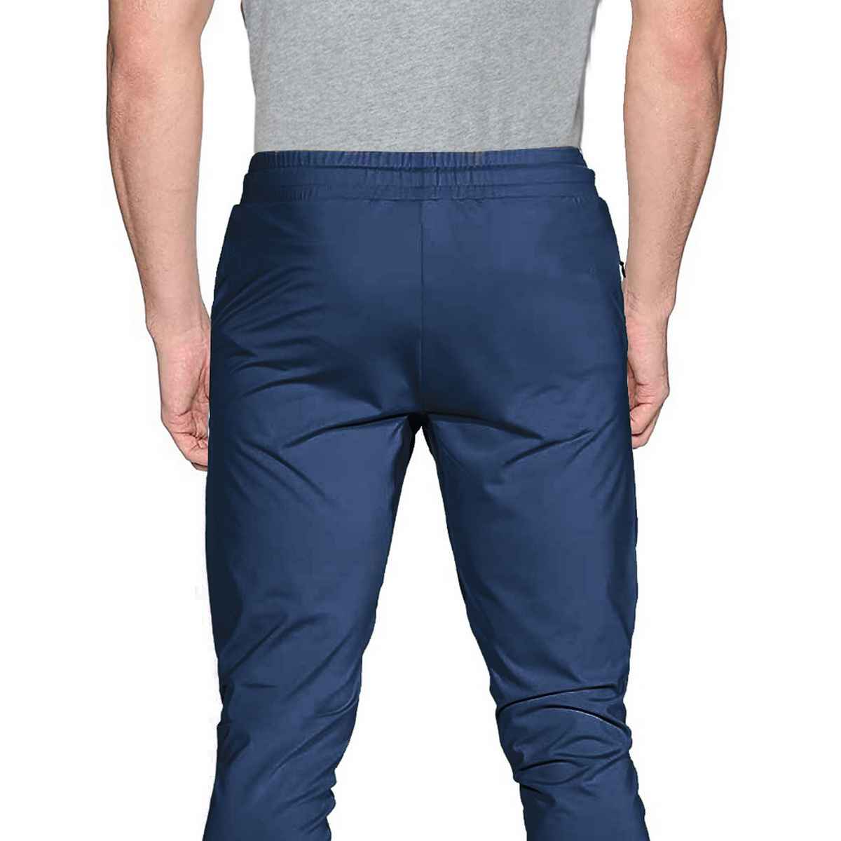 Avolt Men's Solid Regular Fit Track Pant | Airforce Blue - XL