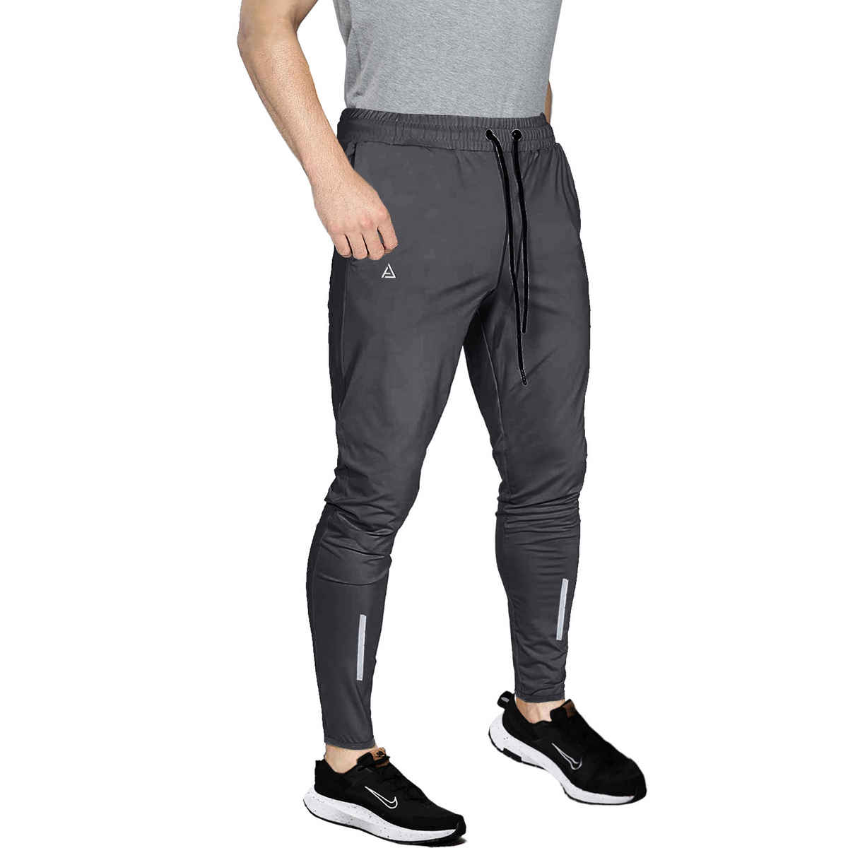 Avolt Men's Solid Regular Fit Track Pant | Dark Grey - M