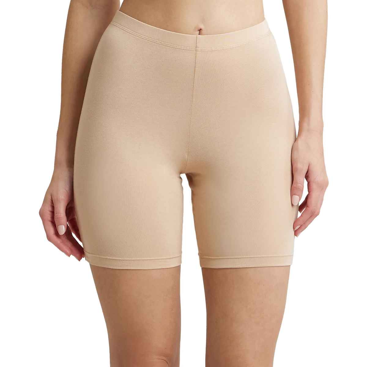 Jockey 1529 Women's Super Combed Cotton Mid Waist Underwear Shorties|Concealed Waistband | Skin-S