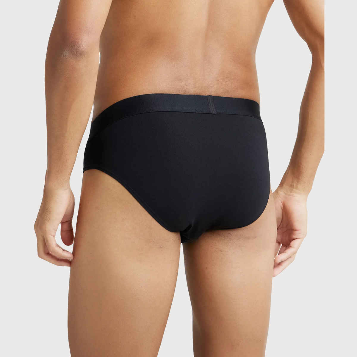 Jockey IC24 Men's Tencel Micro Modal Cotton Underwear Elastane Solid Brief, Stayfresh Properties | Black - XL