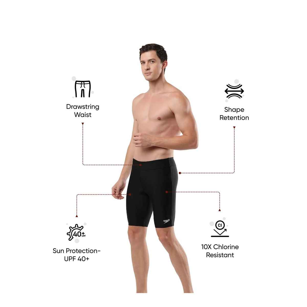 Speedo Men's Houston Jammer | Black | 2XL