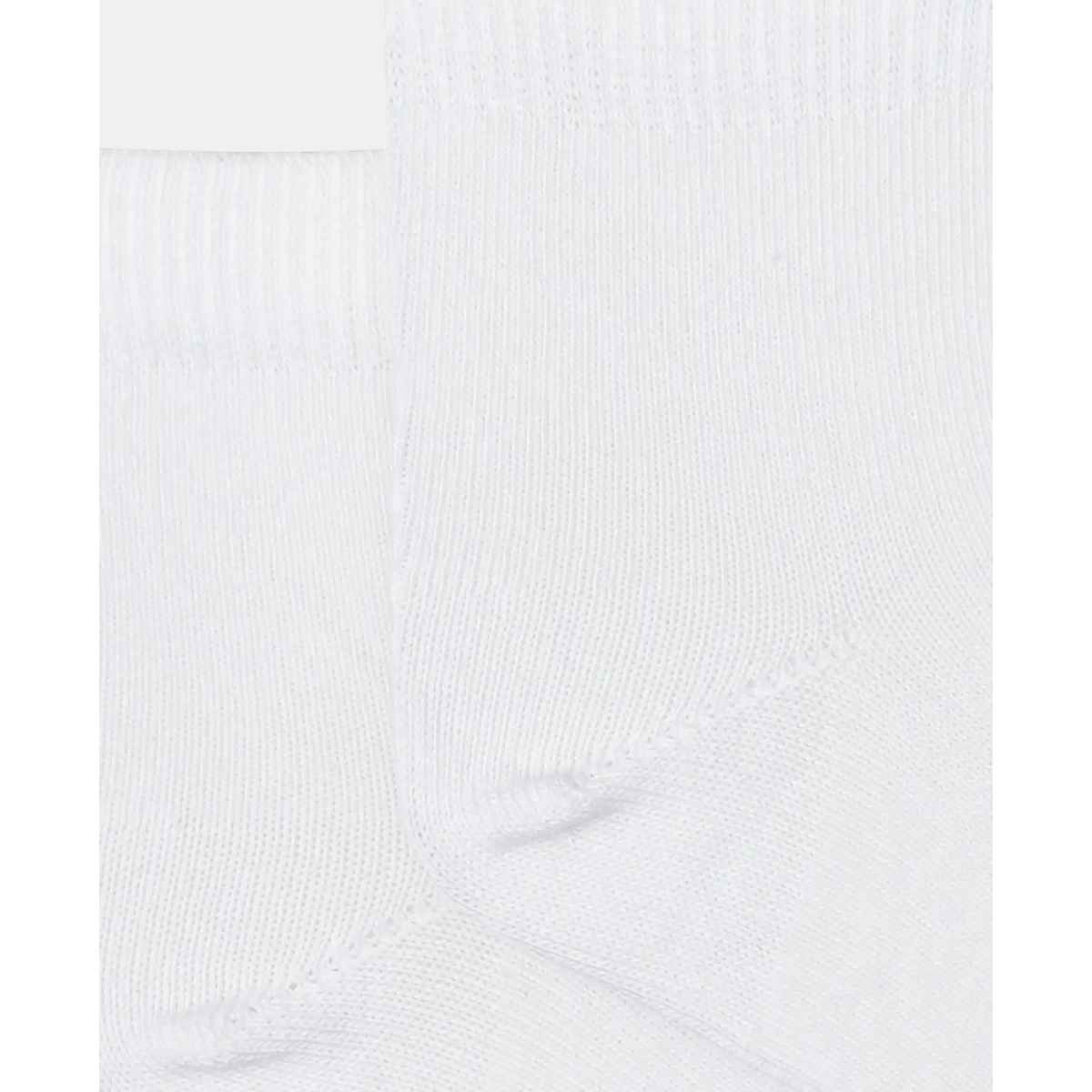 Jockey Unisex Solid Cotton, Nylon and Elastane Ankle Length Socks | White | 5 - 6 years