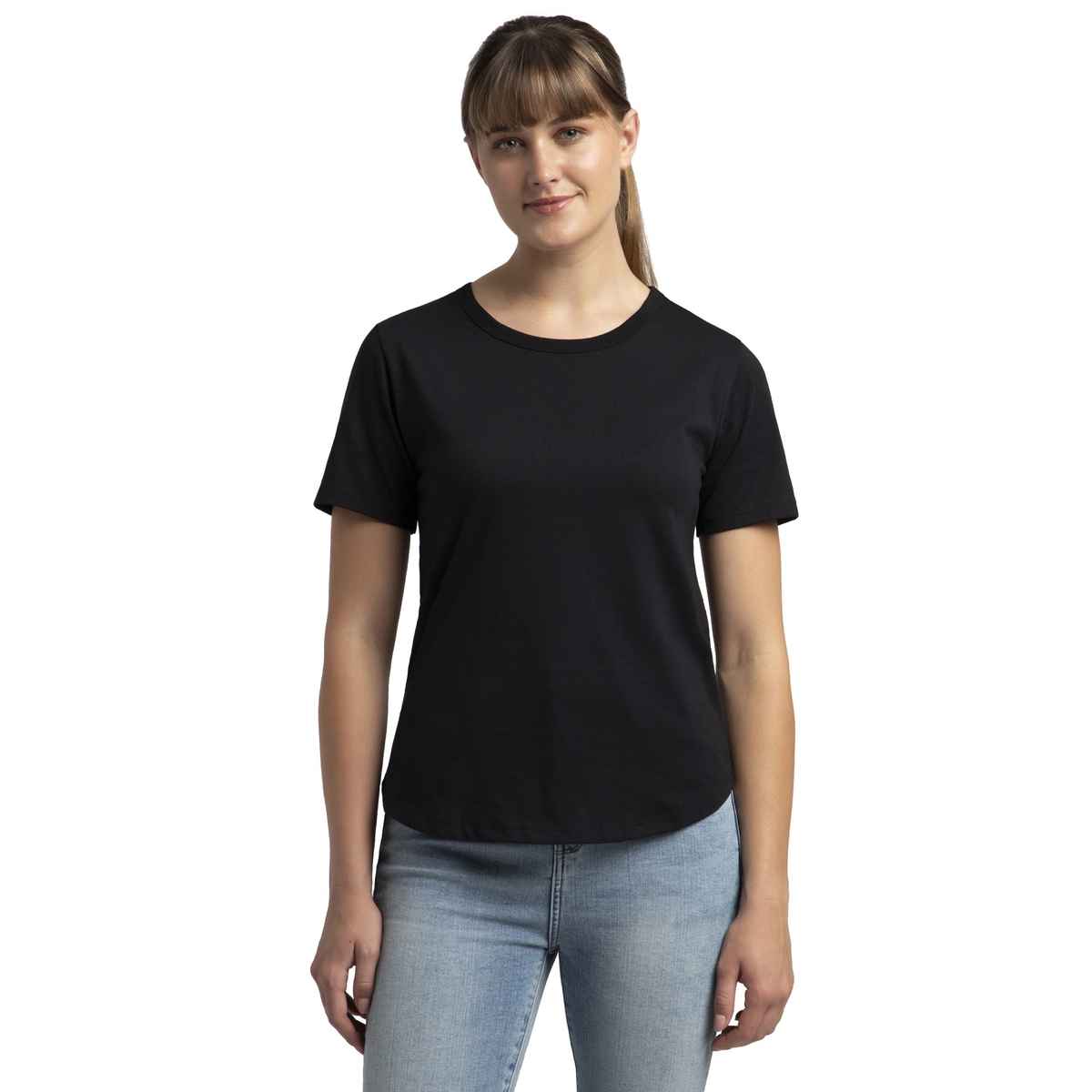 Jockey Women Cotton Rich Half Sleeve T-shirt | Black - 2XL